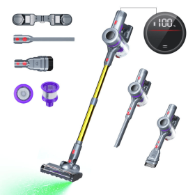 PSVC2001-7P  2200mAh Wireless Vacuum Cleaner-Powerful Car/Sofa/Carpets/Curtains/Mattress Vacuum with 7-Battery System. Features: Pet hair care