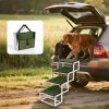 Foldable Dog Ramp for Cars, SUVs, Trucks, Portable Pet Dog Stairs for Large Dogs with Non-Slip Surface & Reinforced Design
