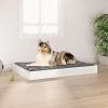 Dog Bed White Solid pine wood Medium Minimalistic Dog Bed