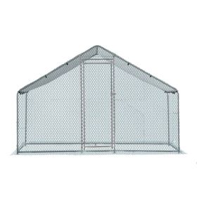 6.5 X 10 Ft Large Metal Chicken Coop, Walk-in Poultry Cage Chicken Hen Run House With Waterproof Cover, Rabbits Cats Dogs Farm Pen For Outdoor Backyar