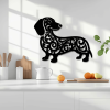 "Black Iron Dachshund Dog Metal Wall Art – Modern Home & Outdoor Decor for Living Room, Bedroom, Bathroom, Garden, Patio | Waterproof