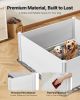 VEVOR Dogs Whelping Box, 60 x 60 x 24 inch, Plastic PVC Puppies Playpen with Height Adjustable Door and Washable Pee Pad