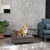 Elevated Dog Sofa Pet Bed with Storage Soft Cushion for Small Medium Dogs Gray