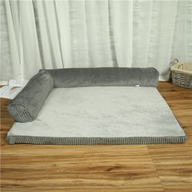 Pet Dog Bed (Option: Grey-Bilateral-L)