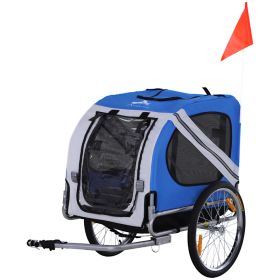 Dog Bike Trailer, Pet Wagon Bicycle Trailer with Easy Folding Cart Frame, 20" Large Rubber Wheels, 3 Entrances, Mesh Screen, Pet Bike Trailer for Off- (Option: White-850x210x620 mm)